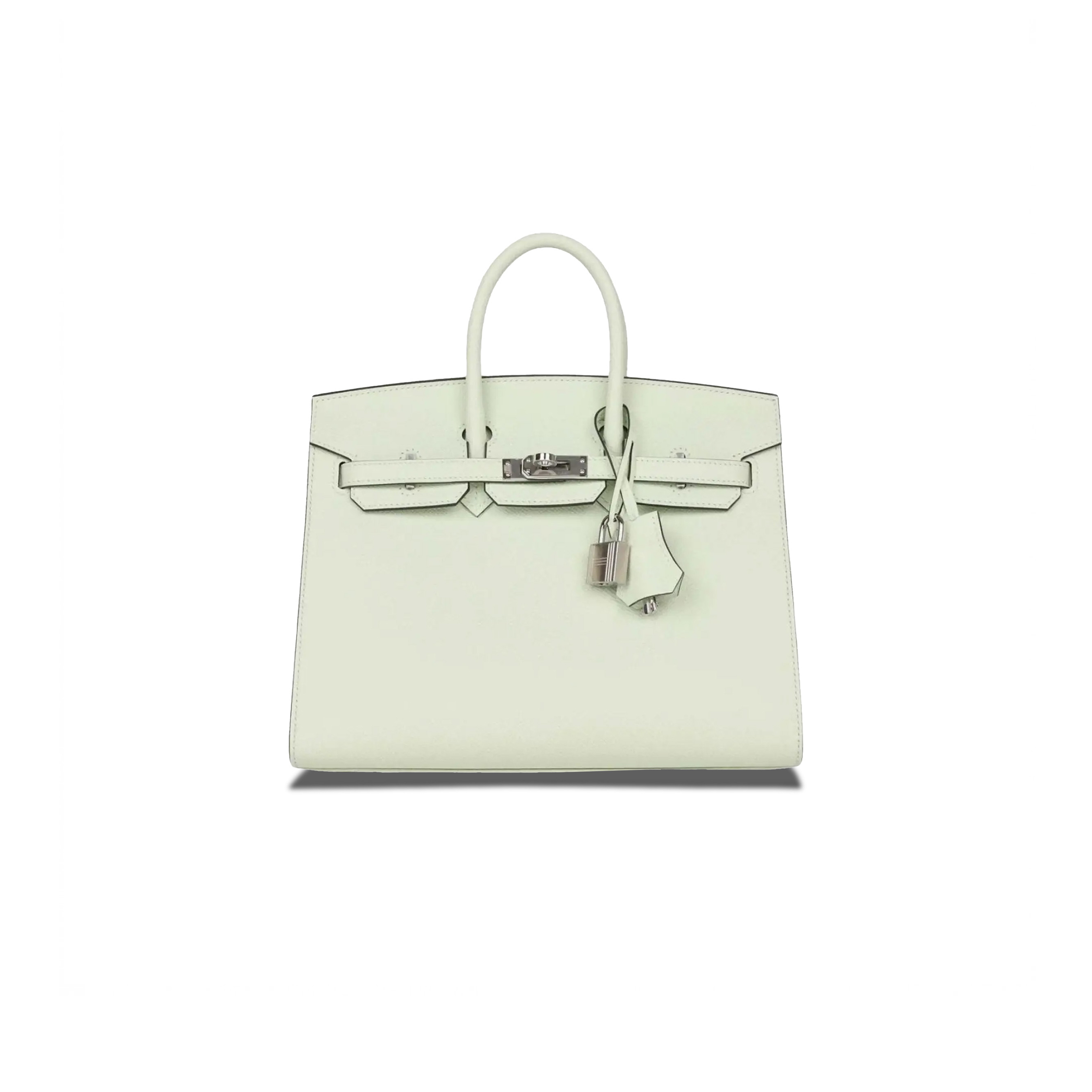 HERMÈS BIRKIN 25 SWIFT LEATHER BUBBLE GREEN SILVER BUCKLE BAG H049362CK01 (25*20*13cm)